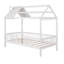 Lit simple en bois avec clôture-278072202