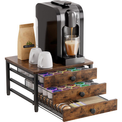 Coffee Pod Holder For Counter, 3 Tier Coffee Pod Drawer For K Cup Capsules, 60 Capacity Pods Storage Organizer Cups Capsule With Sliding Baskets For Coffee Bar, Kitchen