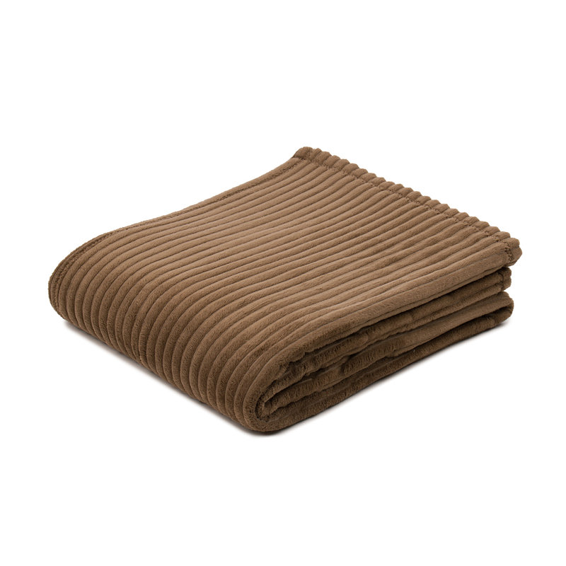 Fine corduroy blanket, Taupe