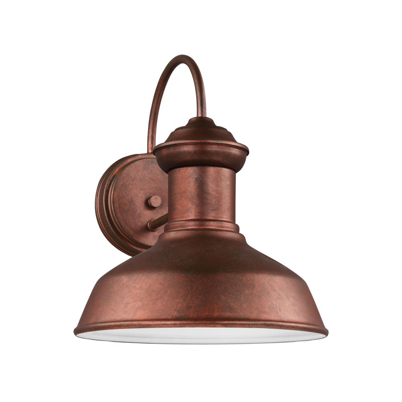 Fredricksburg Large One Light Outdoor Wall Lantern from Generation Lighting , 15.88" H x 13.5" W x 13.25" D, Weathered Copper