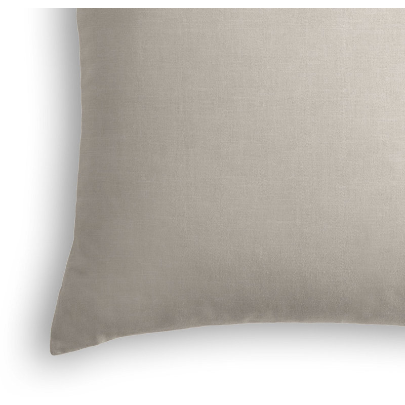Linen Reversible Pillow Cover, Taupe, Down, 24" x 24"