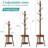 Bamboo Wood Coat Freestanding with Umbrella Holder-498370516