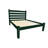 Dark Green Solid Wood Twin Bed Frame