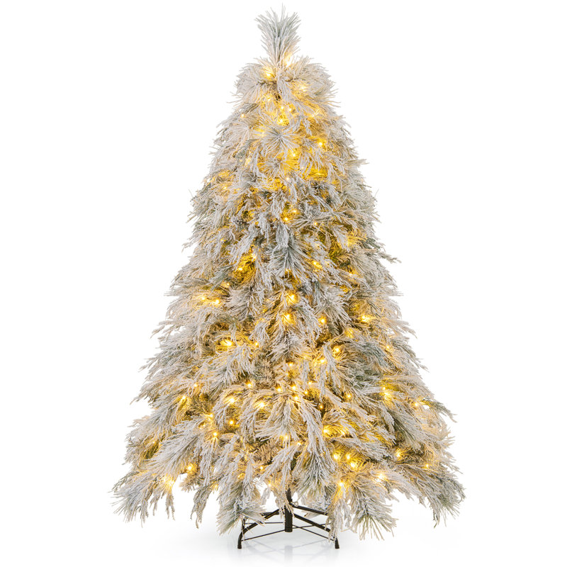 Arbre de Noël artificiel illuminé enneigé 6 pi The Holiday Aisle®, 6'