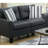 Modern 2Pc In Living Room - Charcoal Glossy Polyfiber And With Solid Pine Frame, Plywood Base, Cushion Couch, Back, Strips Pillows, Wood Legs For Area