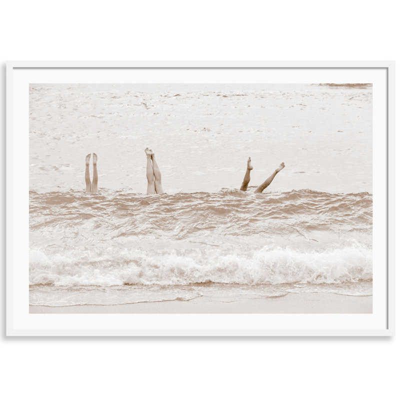 Carly Tabak " Handsands Sepia " by Carly Tabak, White Wood, 44" W x 31" H
