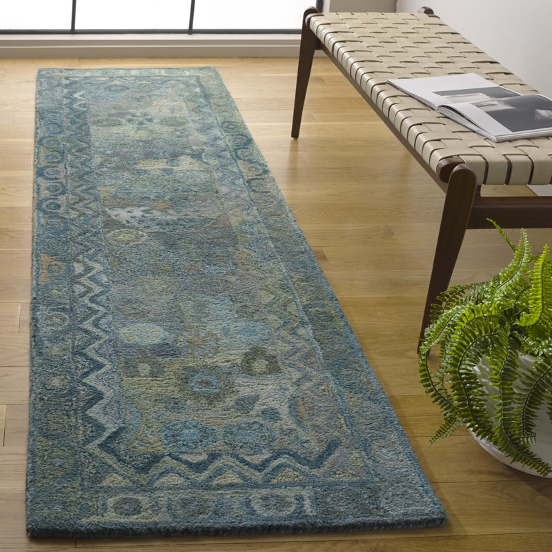 Tapis performant touffeté à la main Maglena, Tapis de couloir 2 pi 3 po x 8 pi