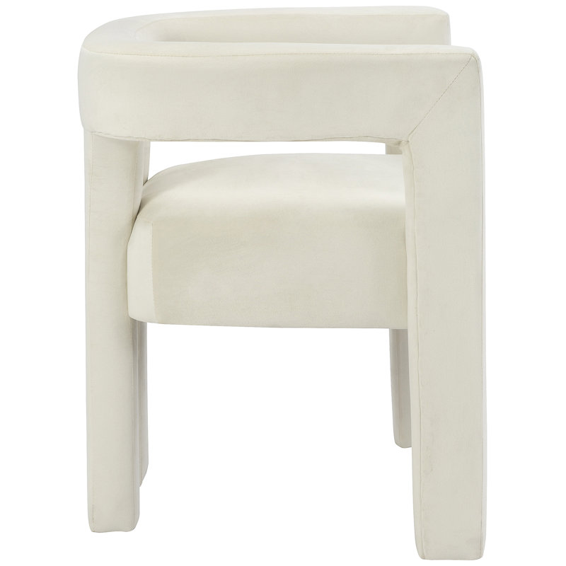 Fauteuil Iwinosa, Velours crème