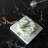 Foreside Home & Garden Small Brown Agate Serving Board Marble, Agate & Leather