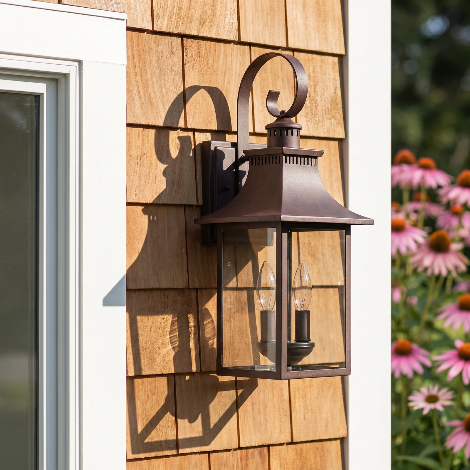 Amarone 2 Light Outdoor Wall Light, Copper Bronze