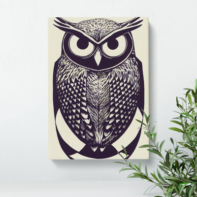 Fabulous Owl Abstract - Wrapped Canvas Print