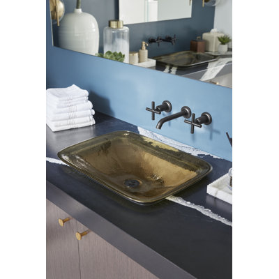 Lavabo de salle de bain rectangulaire en verre Kohler Inia, Artist Editions Artist Editions