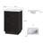 24" Single Bathroom Vanity With Fluted Panel Design And  Ceramic Sink-1108493369