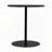 2-Piece Round Nesting Side Table Set with Concentric Circle Pattern – Walnut Brown & Black