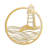 Sea Lighthouse Minimalist Modern Abstract Wall Accent Sculpture Hanging Decoration Metal Wall Decor-124839436-124839433