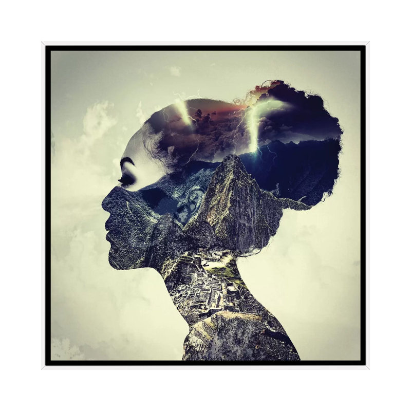 Headache by Paul Haag - Print on Canvas, White Framed, 45.72 cm H x 45.72 cm W