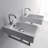 WS Bath Collections Kerasan 9.8'' White Ceramic Rectangular Bathroom Sink with Overflow