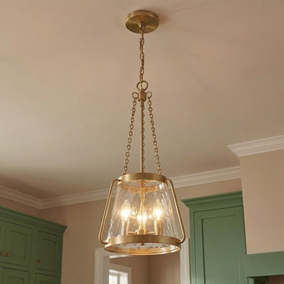 Arieus 3-Light Geometric Pendant in Gold