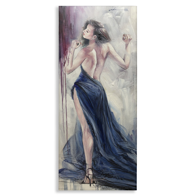 Toile tendance tendance Elegance, design par Lucille Lee, H 24 po x l 10 po