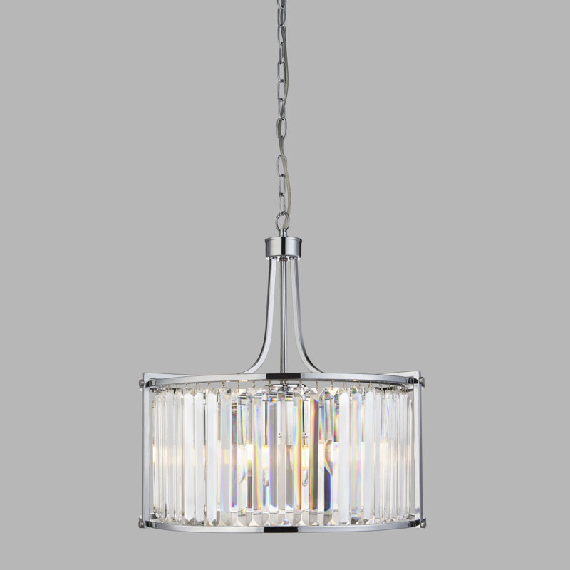 Esmont 5-Light Drum Chandelier, Chrome