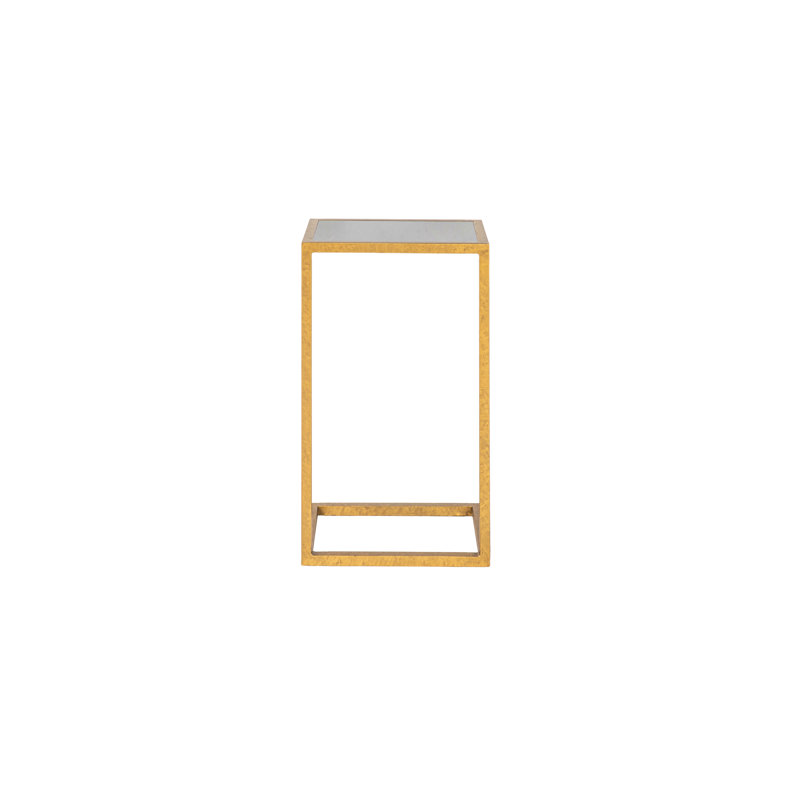 Marble End Table, Royal Gold