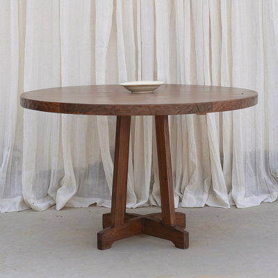 Walnut Round Sintered Stone Dining table