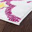 Rose géométrique/crème/jaune Tapis décoratif-24827928