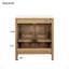 Meuble-lavabo en bois avec cadre solide, portes à fermeture en douceur, tiroir rabattable, tablette réglable pour rangement moderne