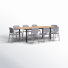 Anautica 8 - Person Eucalyptus Solid Wood Patio Dining Set Extendable Square Table