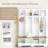 Farmhouse 59"W Wide Hall Tree with 8 Hooks-410281292