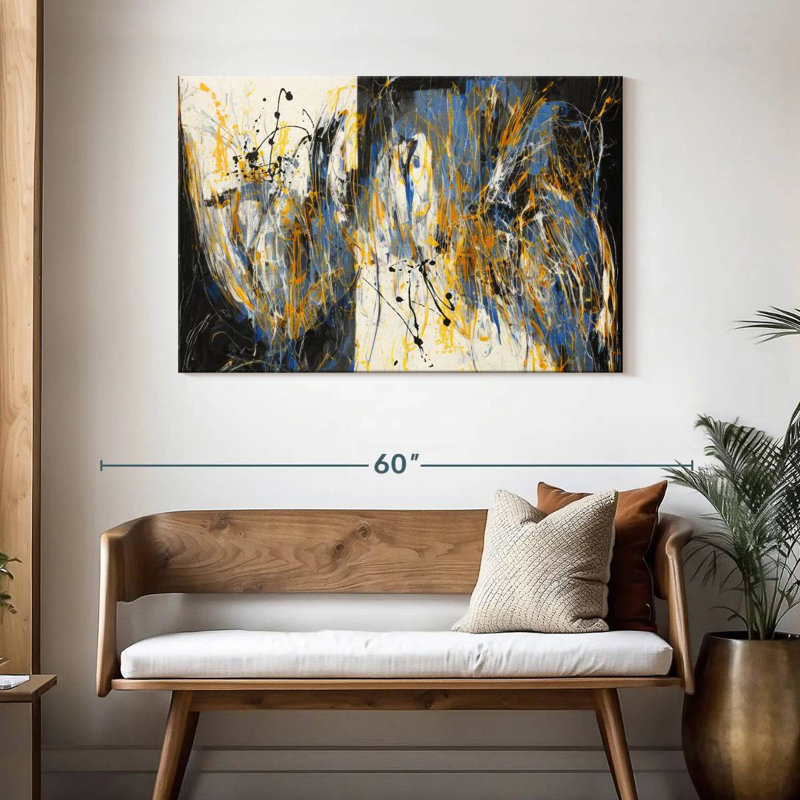 Avery Abstract Threads Of Colours, 30" H x 45" W