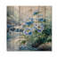 Montagne pivoines au bord de la rivière III - Décoration murale en bois de pivoines - sur bois de pin naturel-638249960