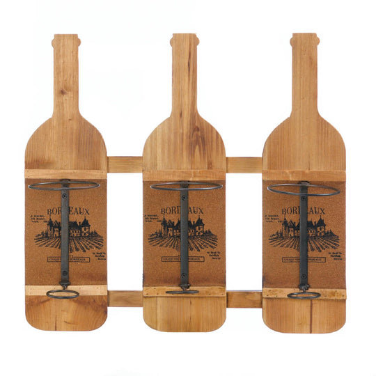 Porte-bouteilles en bois Bordeaux | Support de comptoir de table