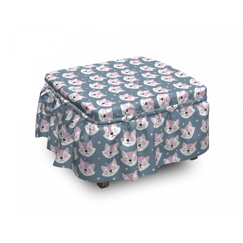 Housse pour repose-pieds sky fox fox étoiles