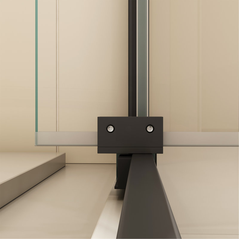 44-48" W X 76" H Scalable Adjustable Frame Shower Door With 1/4"(6Mm) Clear SGCC Tempered Glass