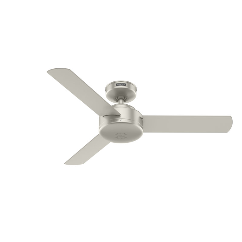 Presto 44" 3 - Blade Modern Indoor Small Room Ceiling Fan with Wall Control, Silver