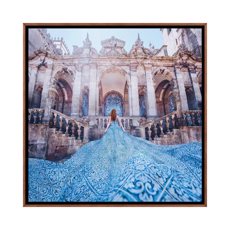 « Azulejo Dreams » par Hobopeeba-impression, H 37 po x l 37 po x P 1,5 po, Toile classique avec cadre brun, Pas de tapis