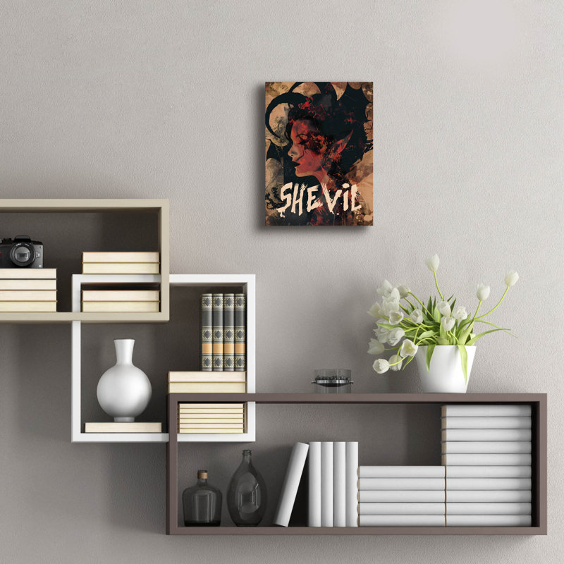 Art mural en verre Winston Porter «Shevil» par Andreas Magnusson, H 16 po x l 12 po x P 0,13 po