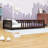 Twin Wood Floor Bed With Fence And Slats-474884059