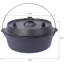 Casserole pré-assaisonnée en fonte avec couvercle à poêle-122275108