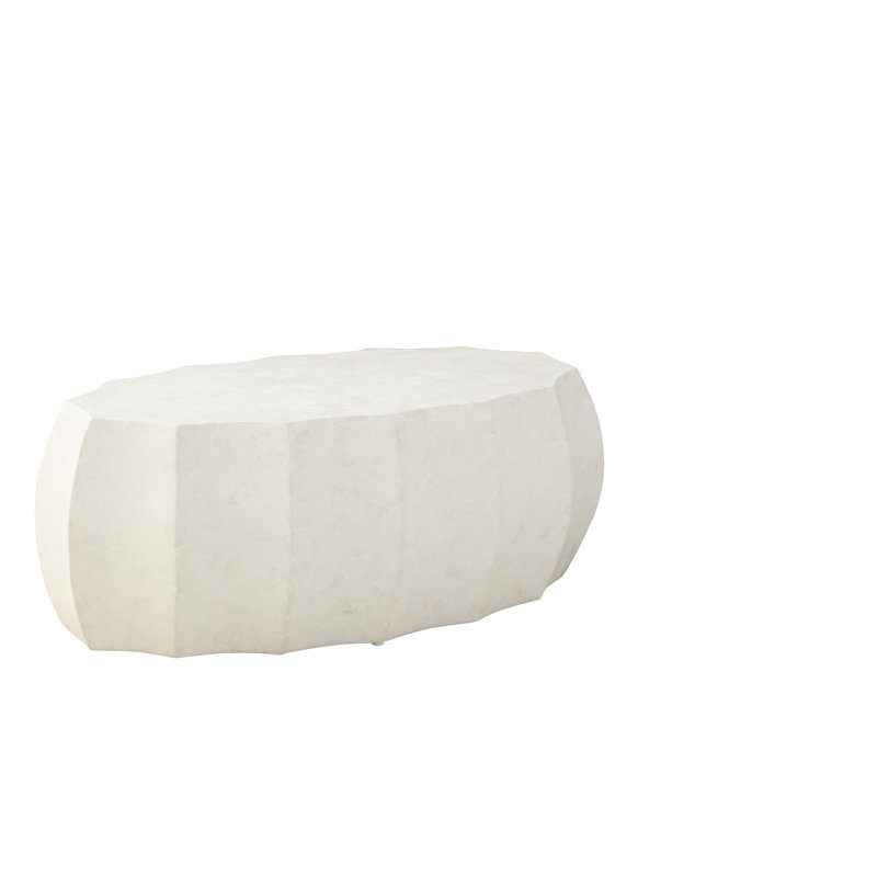Grand Tour Stone Cocktail Table, White