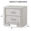 Table de chevet 1 pièce en bois massif blanc rustique l 29 po x P 18 po x H 27,5 po