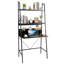 Bureau d'ordinateur échelle, bureau d'écriture à 3 niveaux avec tablettes de rangement