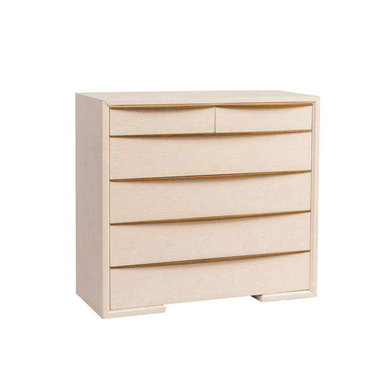 Milano 6-Drawers Cabinet In Antique White, Antique White