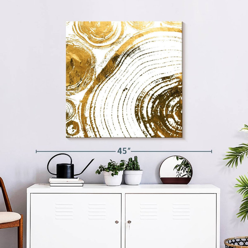 Golden Rings, reproduction d'art sur toile, H 30 po x l 30 po