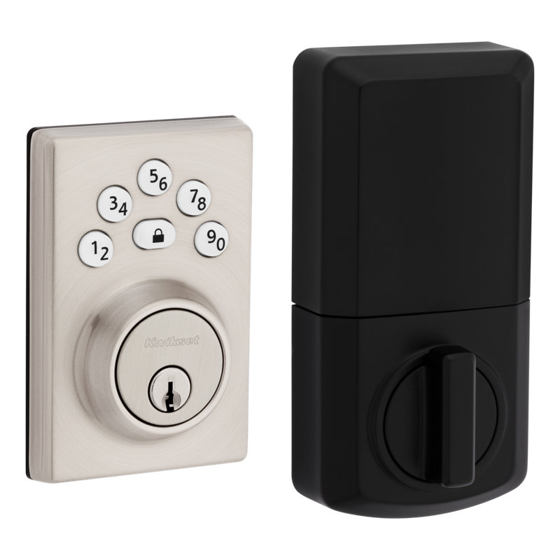 Kwikset Powerbolt Single Cylinder Electronic Deadbolt, Matte Black