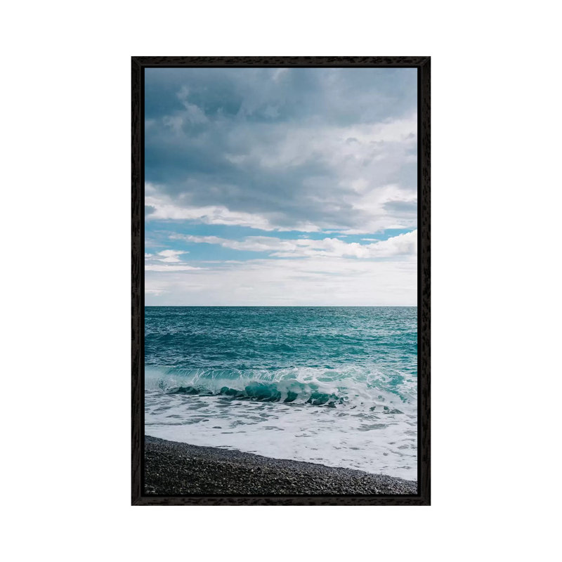 Amalfi Coast Water III by Bethany Young - Print on Canvas, Black Framed, 101.6cm H x 66.04cm W x 3.81cm D