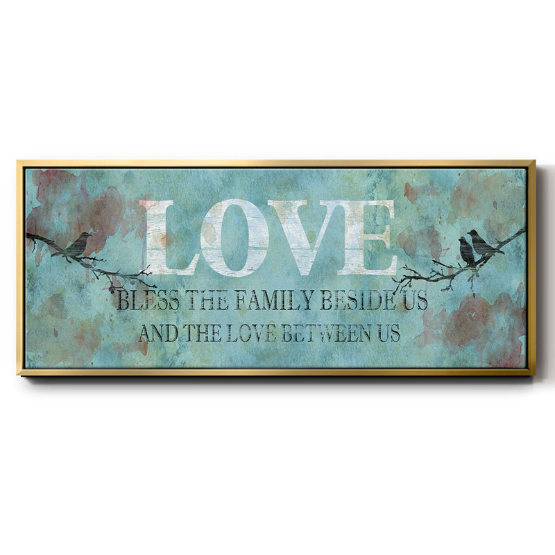 Amour entre nous - toile encadrée, H 12 po x l 30 po