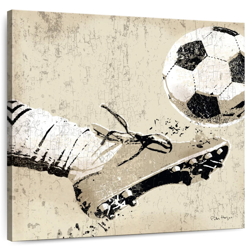 Frappe de football rétro Sirci, H 10 po x l 10 po