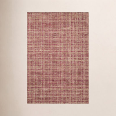Polly Checkered Berry/Natural Area Rug